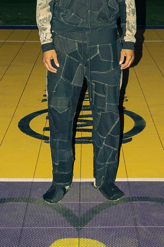 Black Patchwork Camo Sweatpants