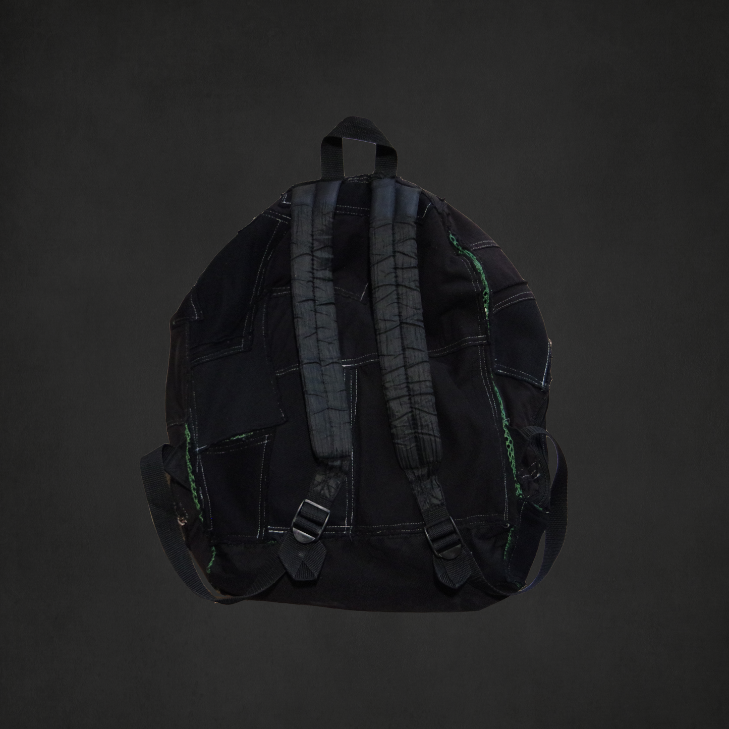 Black Patchwork Backpack