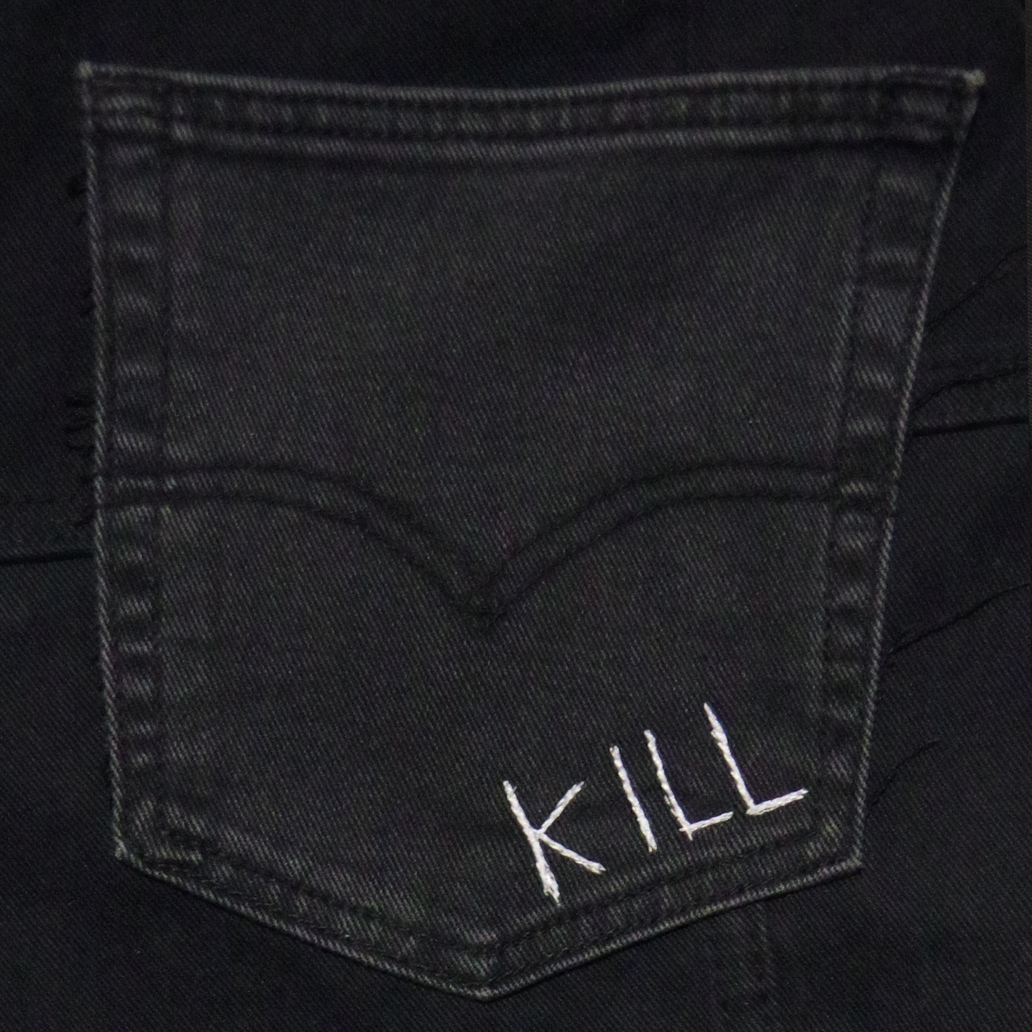 Black paneled pants
