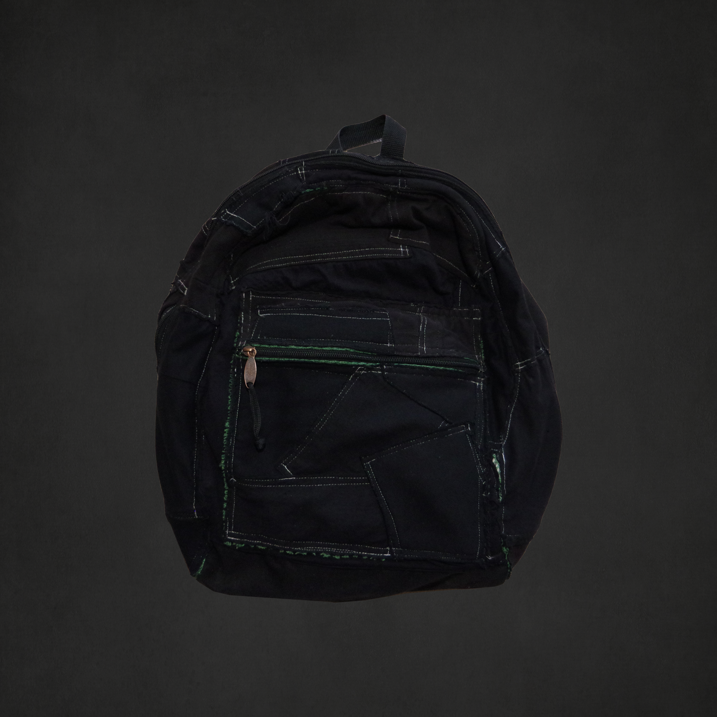 Black Patchwork Backpack