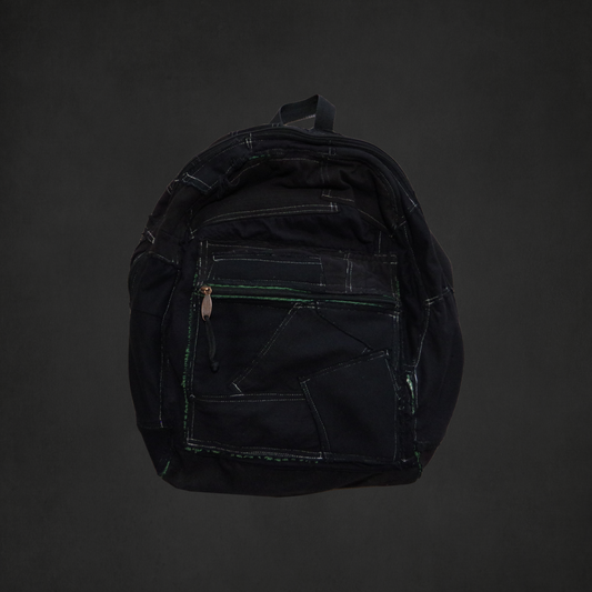 Black Patchwork Backpack