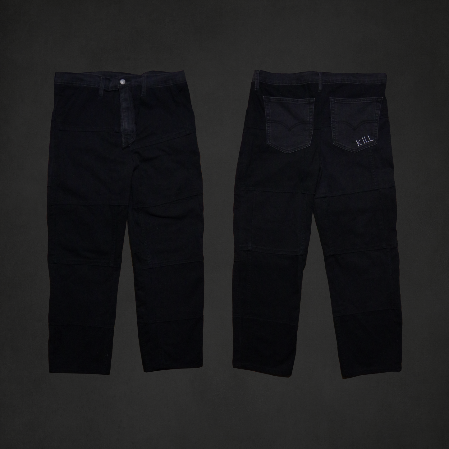 Black paneled pants
