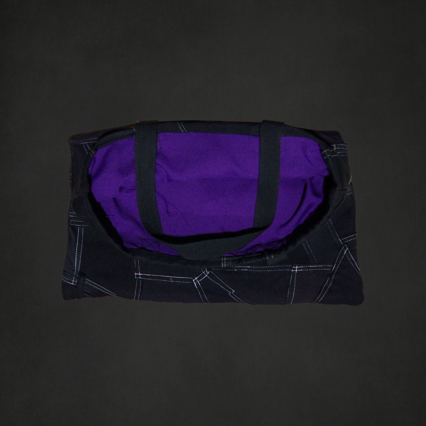 Black patchwork tote bag
