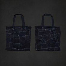 Load image into Gallery viewer, Black patchwork tote bag