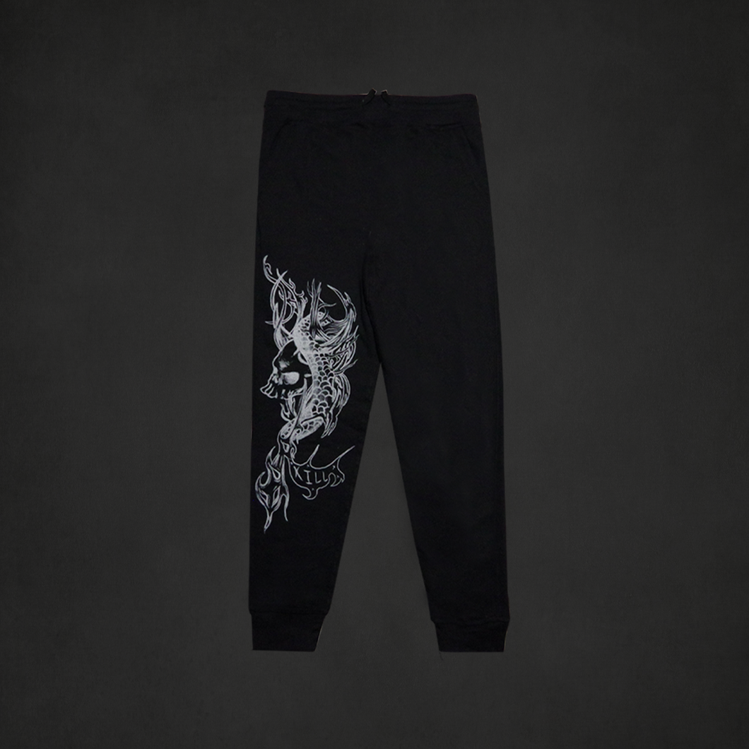 Black kill sigil joggers