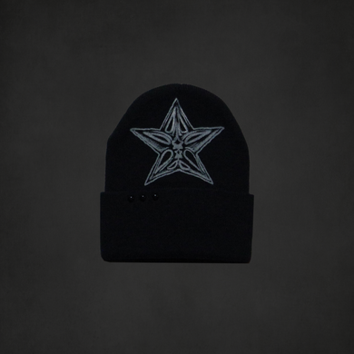 Black studded beanie