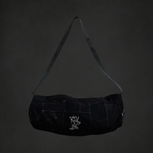 Black Patchwork Duffel Bag
