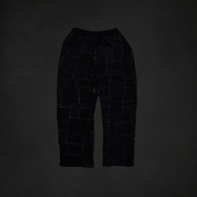 Black patchwork sweatpants