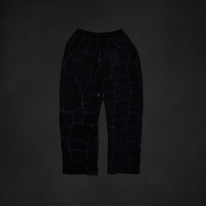 Black patchwork sweatpants