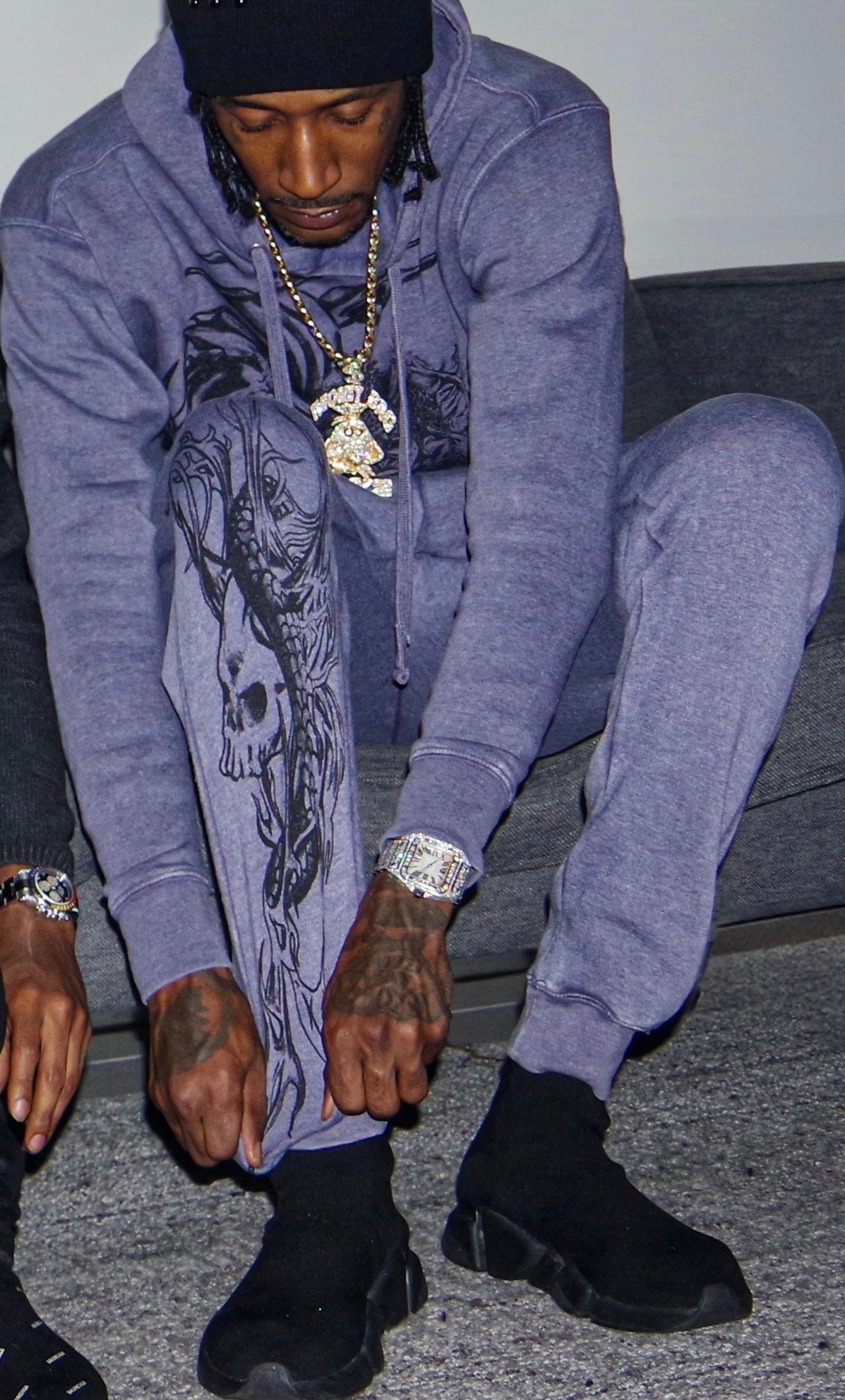 Kill skull sigil joggers